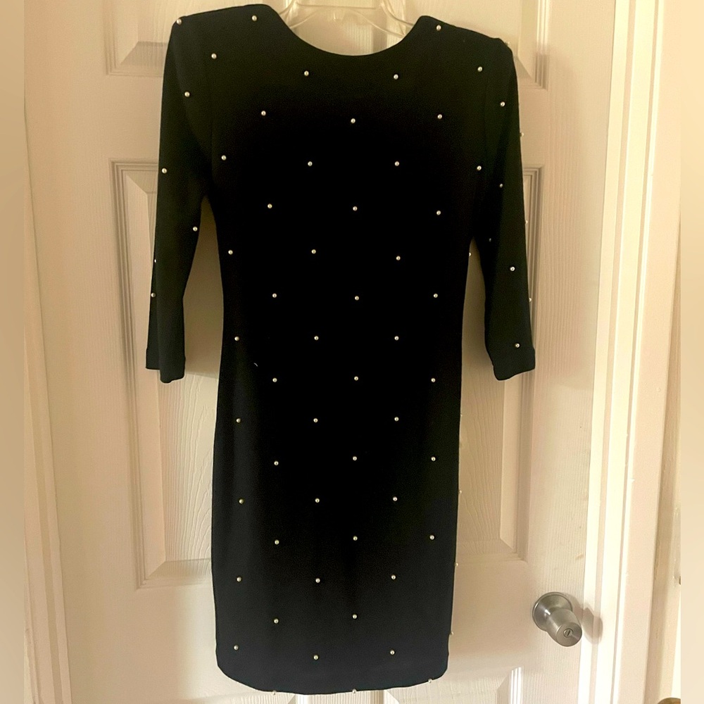 Vintage Black Pearl Covered Dress